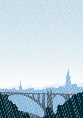 Regen in Bern (Blau)